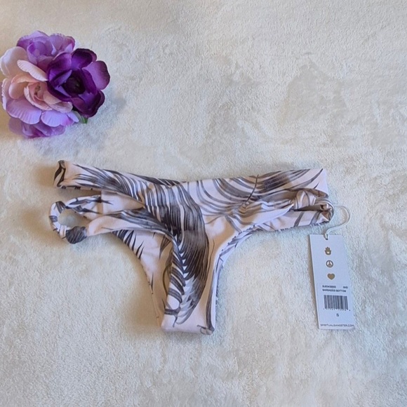 SPIRITUAL GANGSTER Women's Barbados Bottom Swimsuit color SND. Size SMALL. - Picture 2 of 7